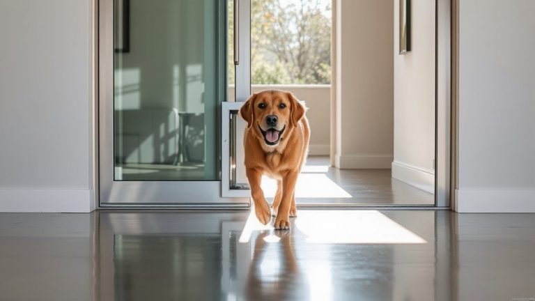 hands free sliding glass pet doors