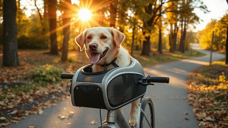 happy safe dog bike rides