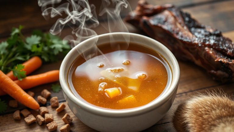 healthy flavorful bone broth for dogs