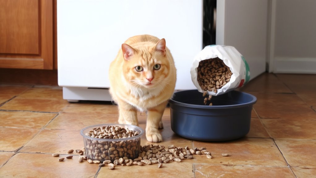 high carb dry kibble overeating