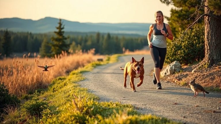 high energy dog walking route