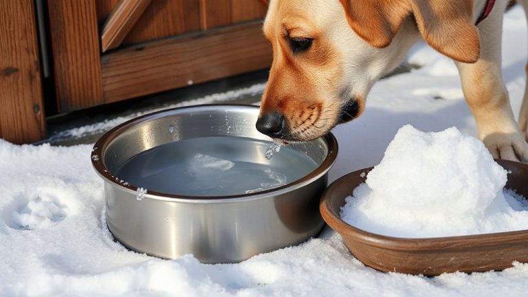 hydration tips for snow eating dogs