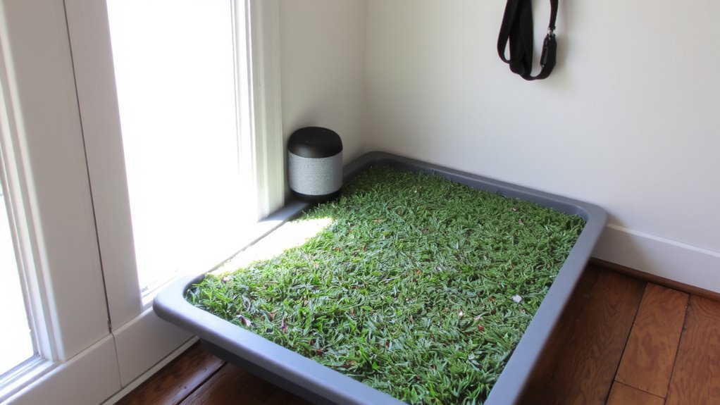indoor potty zone setup