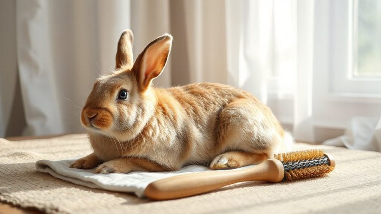 indoor senior rabbit grooming reassessment