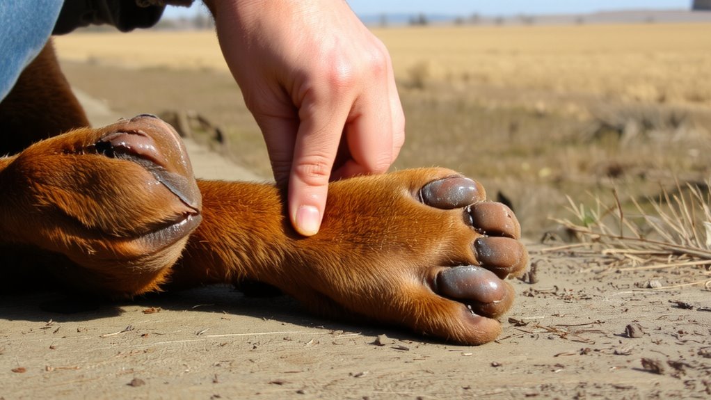 inspect paws early seek vet care