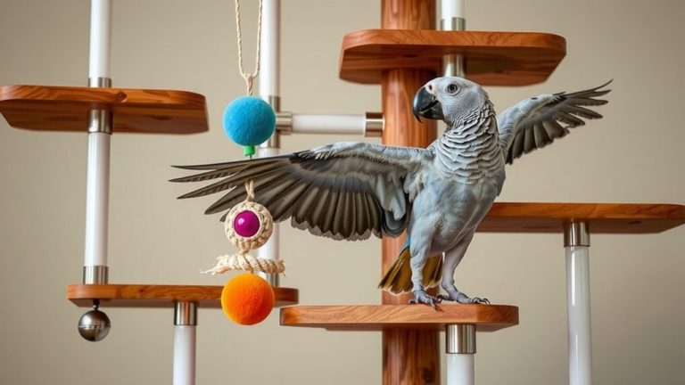 interactive toy rotation for parrots