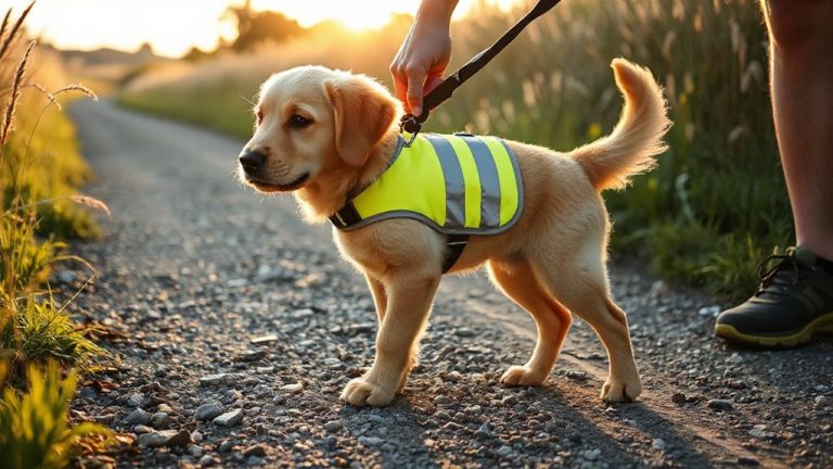 introducing puppies to reflective gear