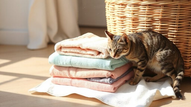 keep cat off laundry