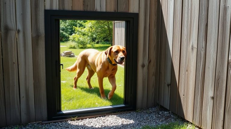 large dog yard access