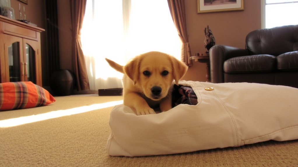 let puppy explore freely