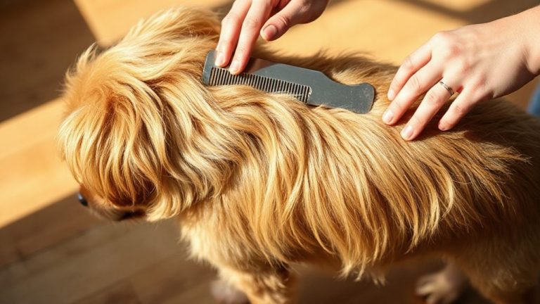 metal comb finalizes grooming