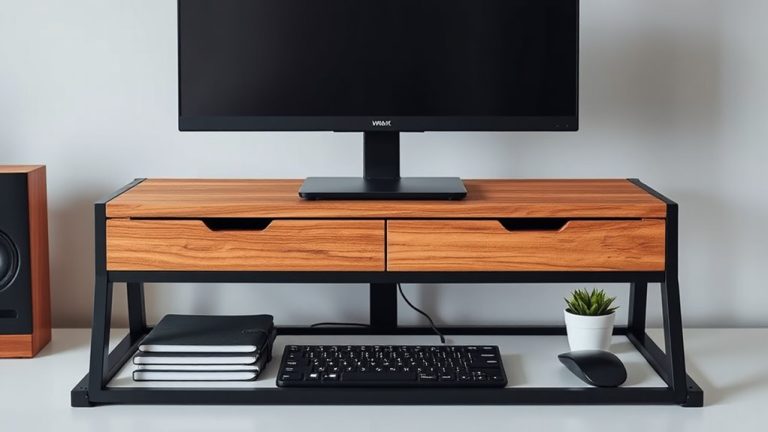 monitor stands with storage