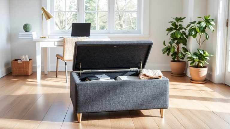 office storage ottomans organizer