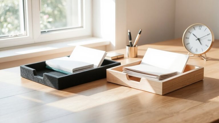 paper trays for workspace organization