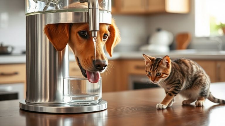 pets obsessed with water dispensers