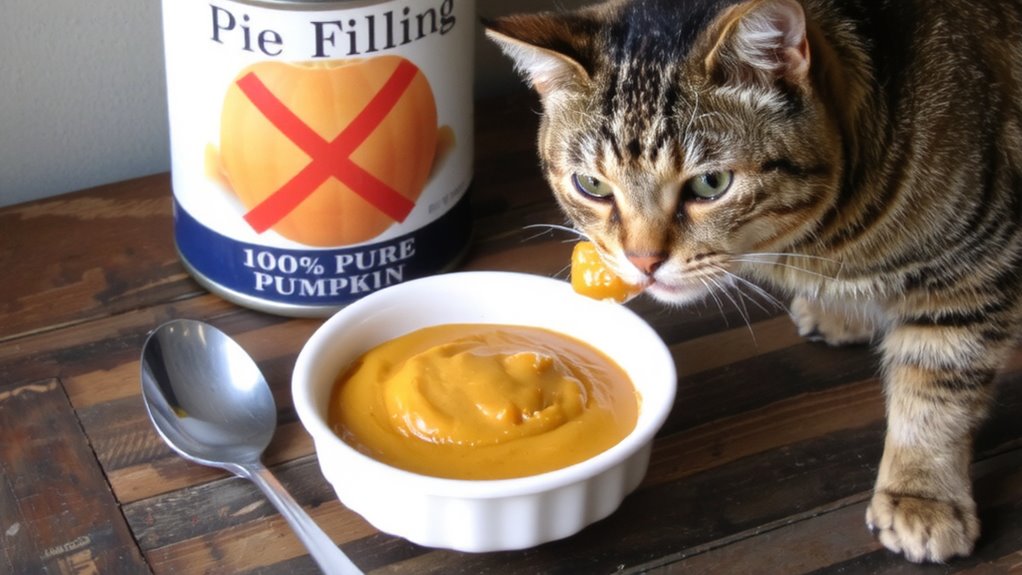 plain pumpkin puree only