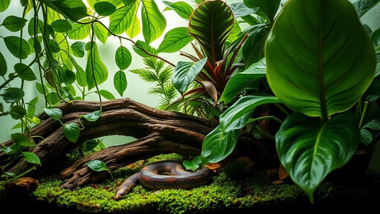 plants for humid snake habitats
