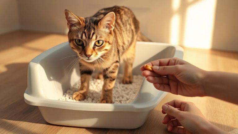 positive reinforcement for litter training
