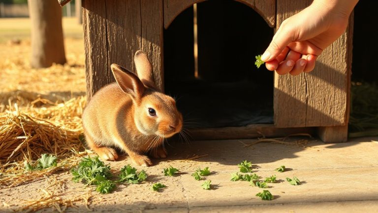 positive reinforcement for shy rabbits