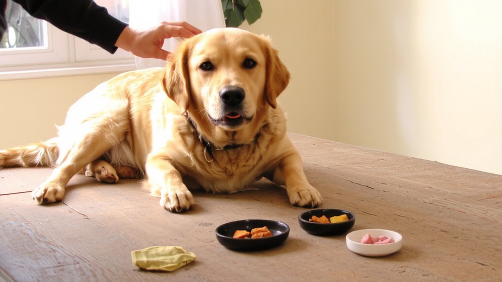 precise treat timing reinforces calmness