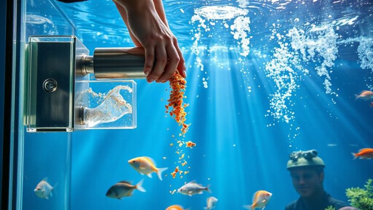 proper fish flakes dispensing
