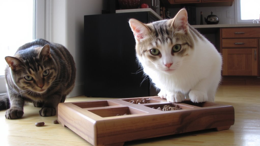 puzzle feeders reduce competition