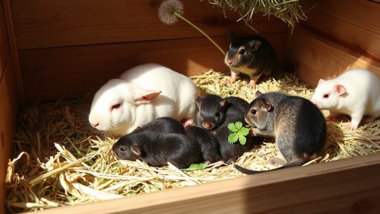 rabbit and guinea pig growth
