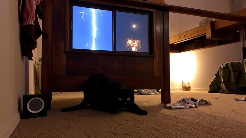 recognizing feline storm anxiety