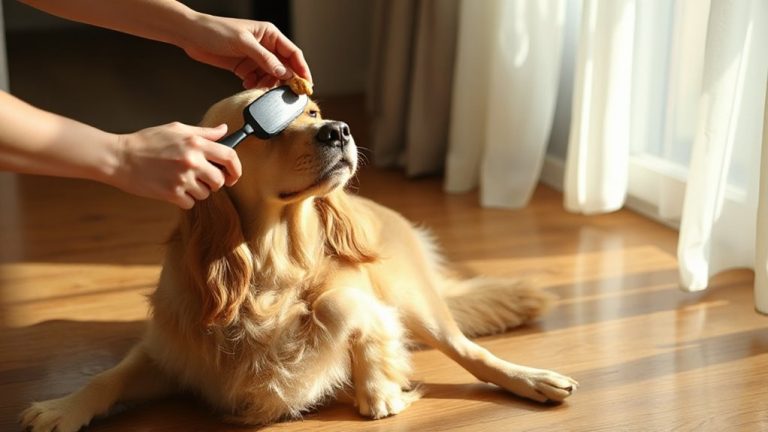 reinforce calm grooming behavior