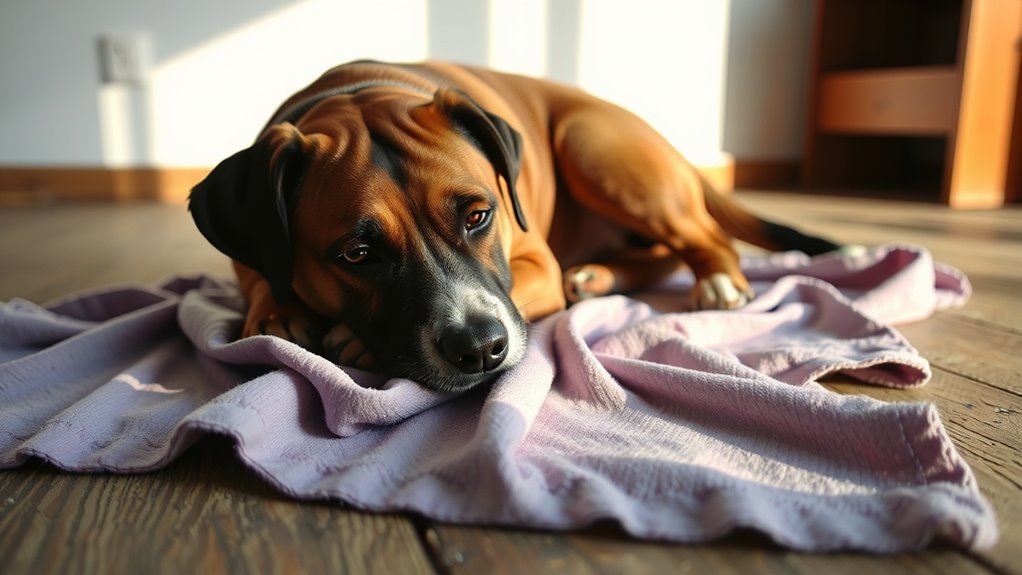 scented blankets aid dog adjustment