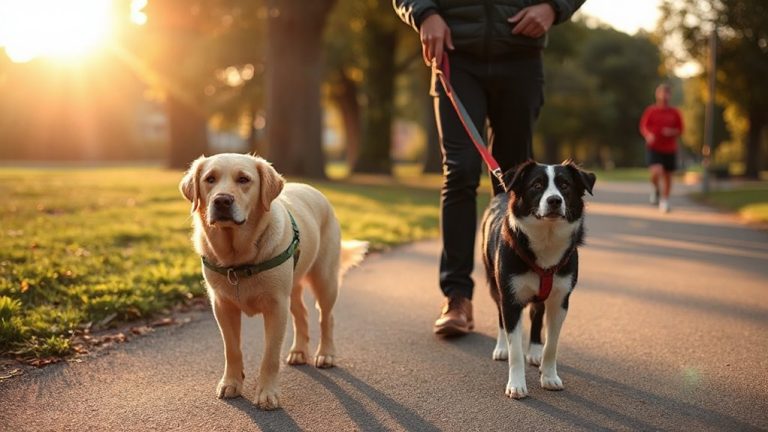 schedule walks with calm dogs