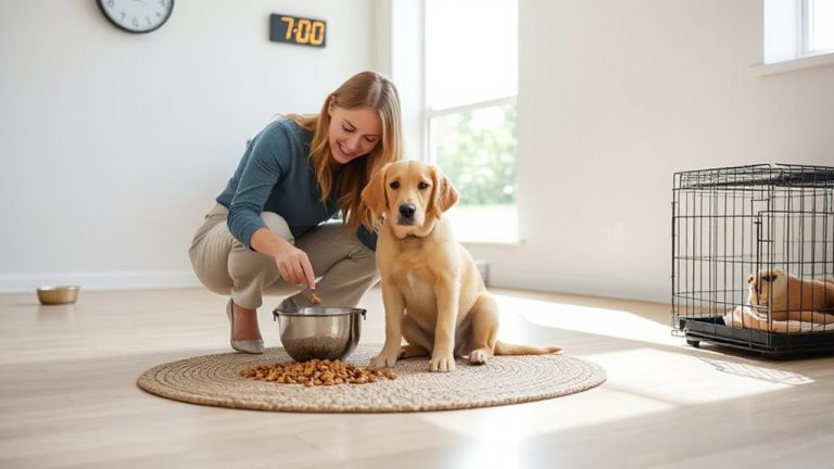 scheduled feedings aid housetraining