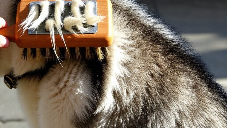 seasonal brushing for triple coats
