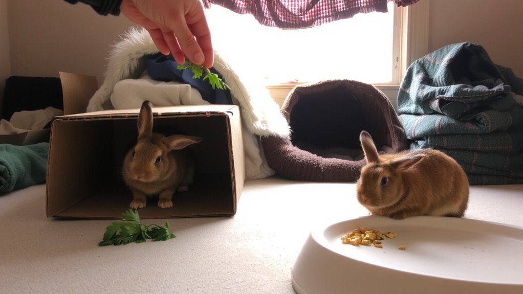 secure enclosure for shy rabbits