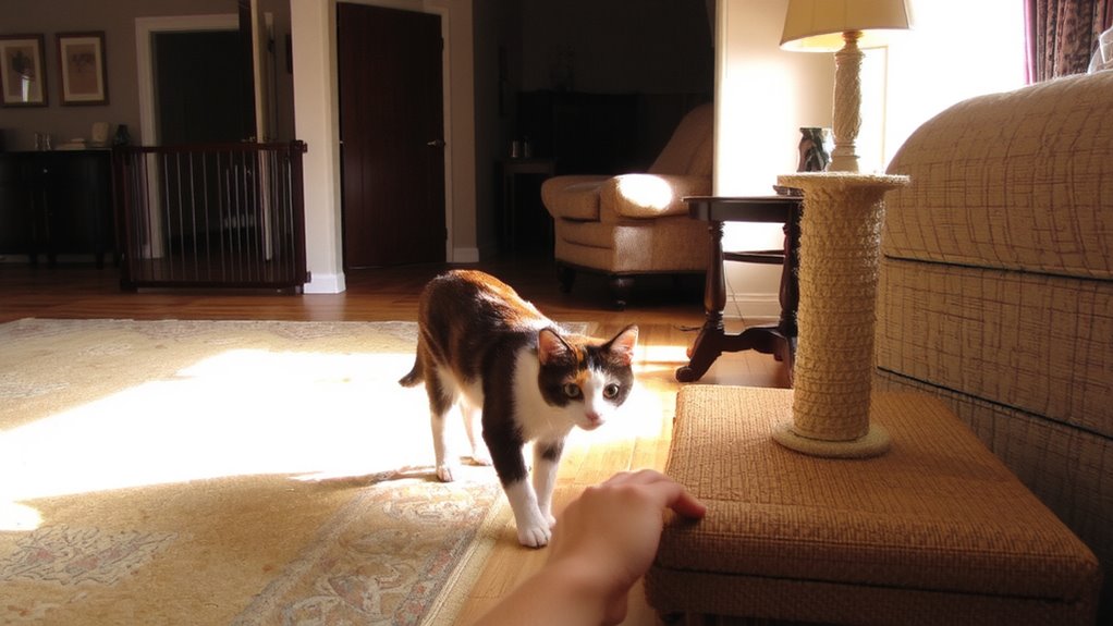 secure home for blind cat