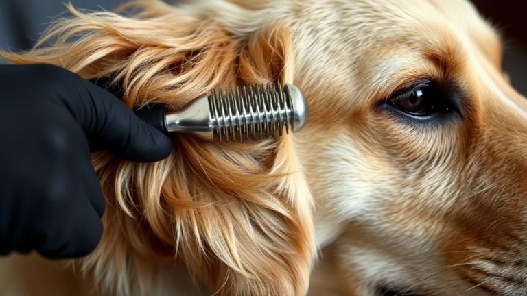 slicker brush matted golden