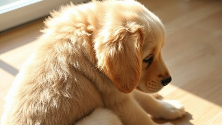 soft brushing puppy s developing fur