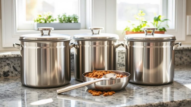 stainless steel pet food storage
