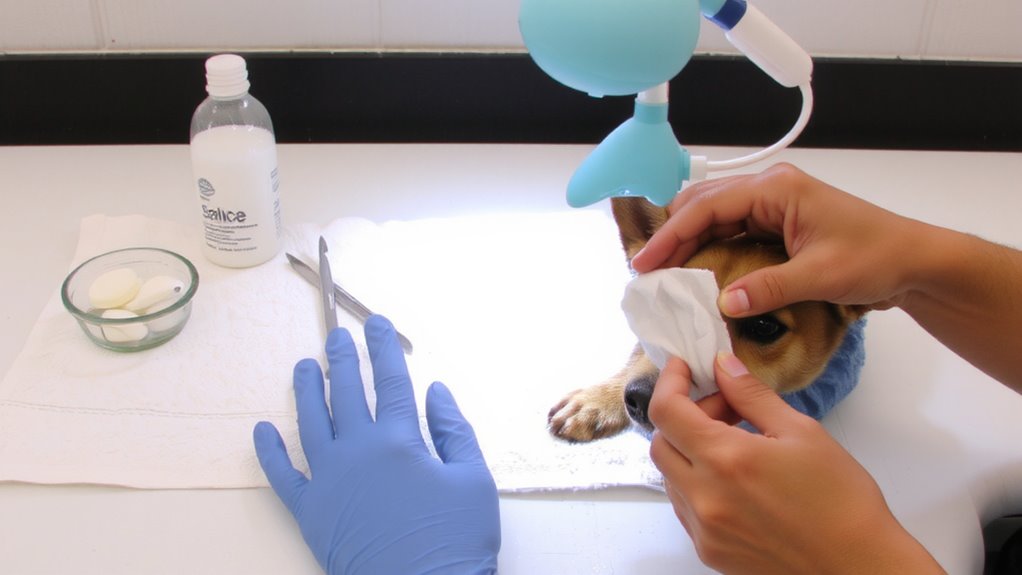 sterile supplies for safe eye cleaning