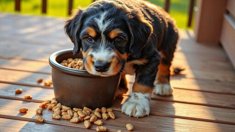 strong shiny bernedoodle puppy food