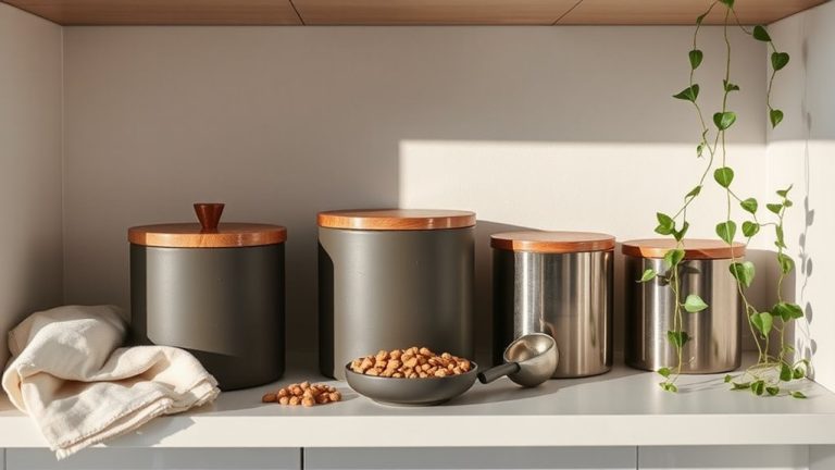 stylish pet food storage