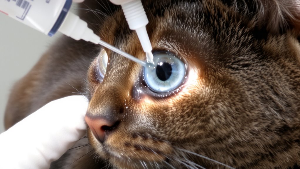 superficial corneal scratch in cats