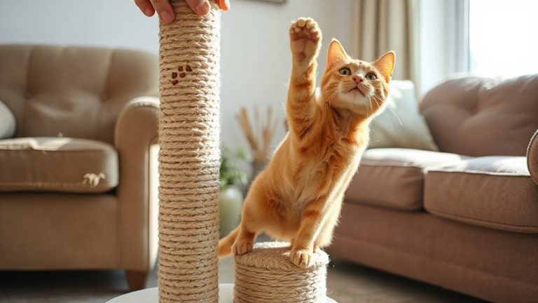 teach cat scratch post