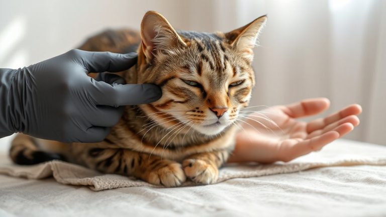 teaching cats grooming calmness