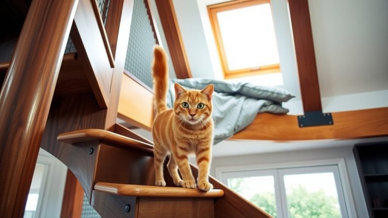 teaching cats spiral stair navigation