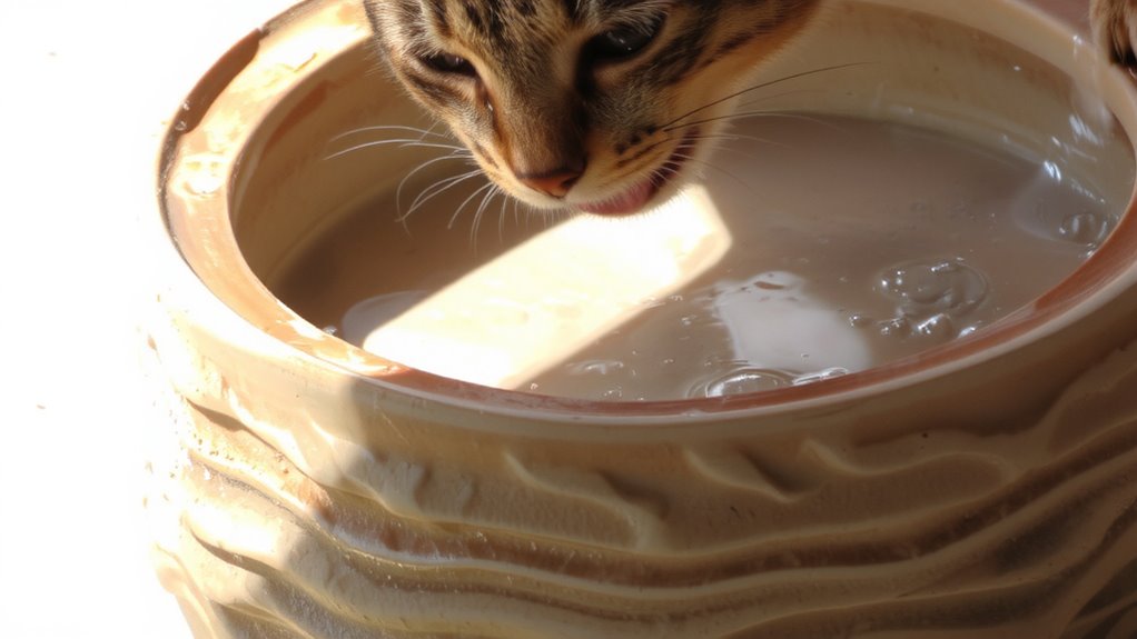 textured bowls enhance feline hydration