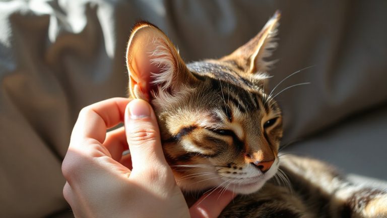 train cat gentle ear exam
