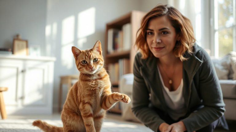training cats with hand signals