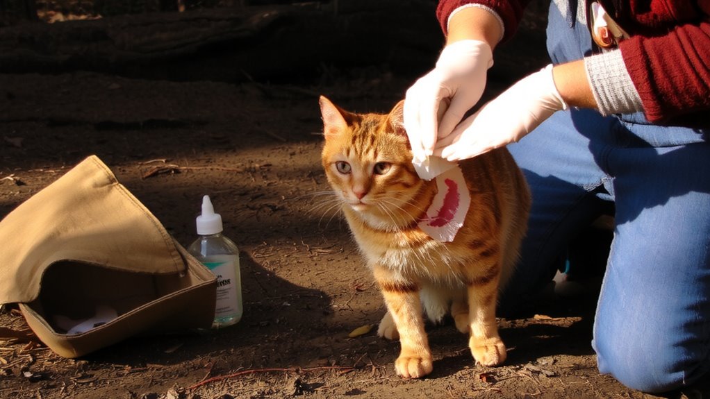traumatic skin abrasions in cats