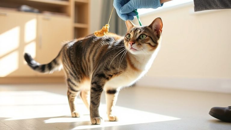 treat retrieval for cat rehabilitation